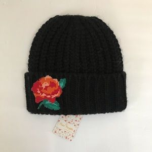 Free People Everything Rosy Hat Wool Blend Beanie